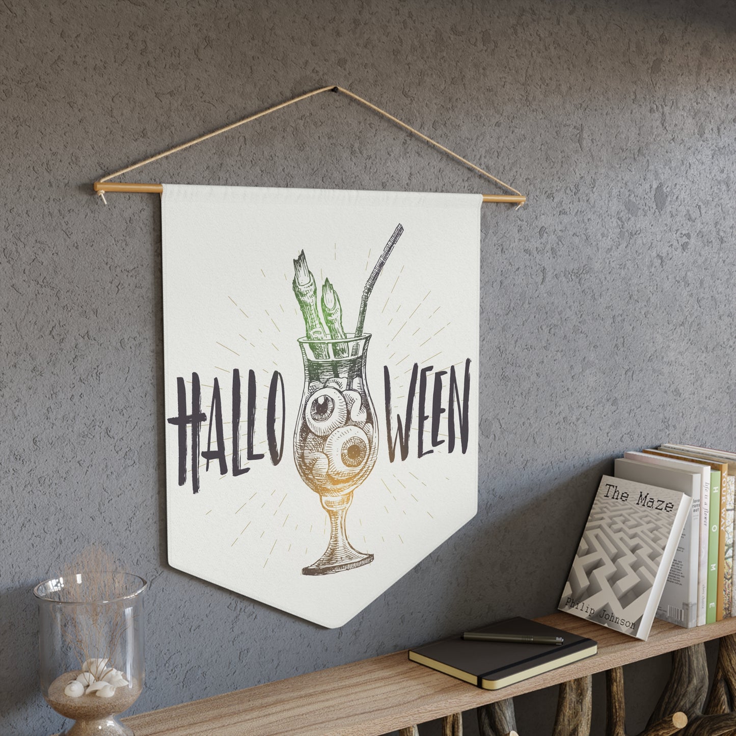 Halloween Pennant Banner, Spooky Decor, Holiday Wall Hanging, Fall Celebration, Halloween Party Decoration