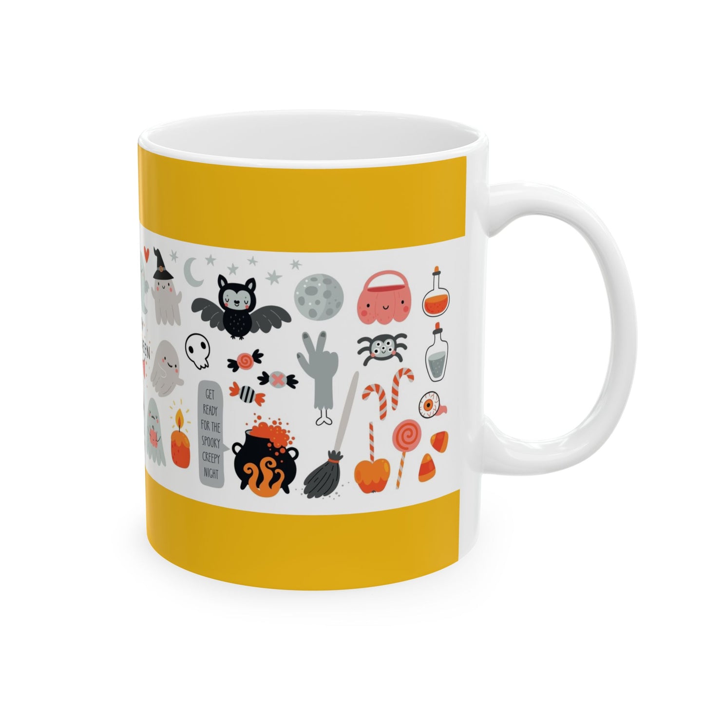 Halloween Ghost Ceramic Mug - Fall Decor, Cute Halloween Gifts