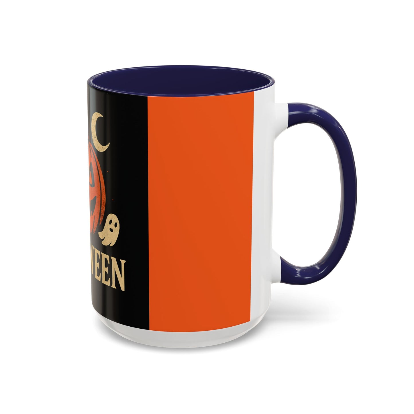 Halloween Accent Coffee Mug - Spooky Pumpkin Design, Perfect for Fall, Autum Coffee Lovers, Holiday Gift, Home Decor