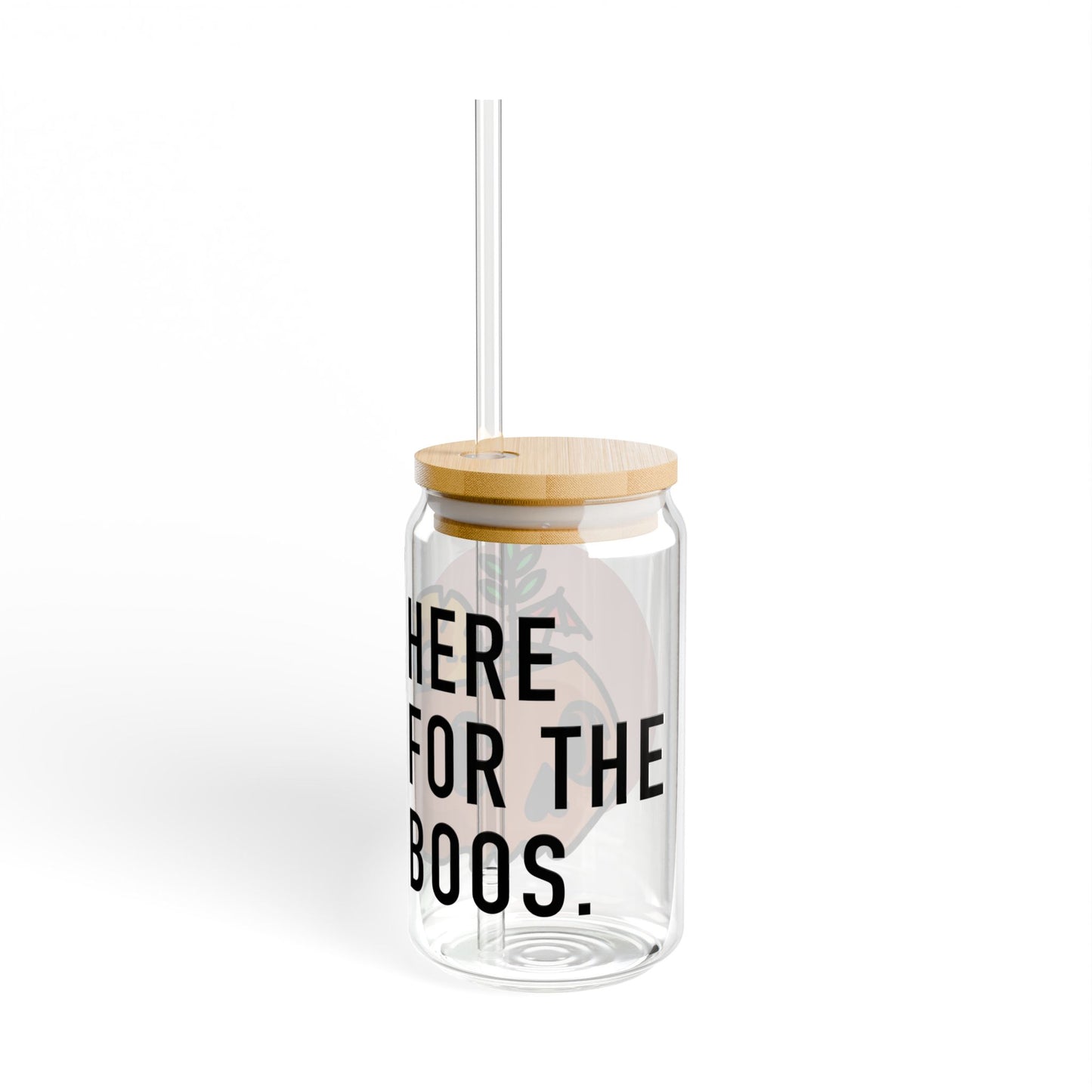 Stylish Glass Sipper, 16oz - Perfect for Drinks, Eco-Friendly, Kitchen Decor, Party Gift, Trendy Hydration