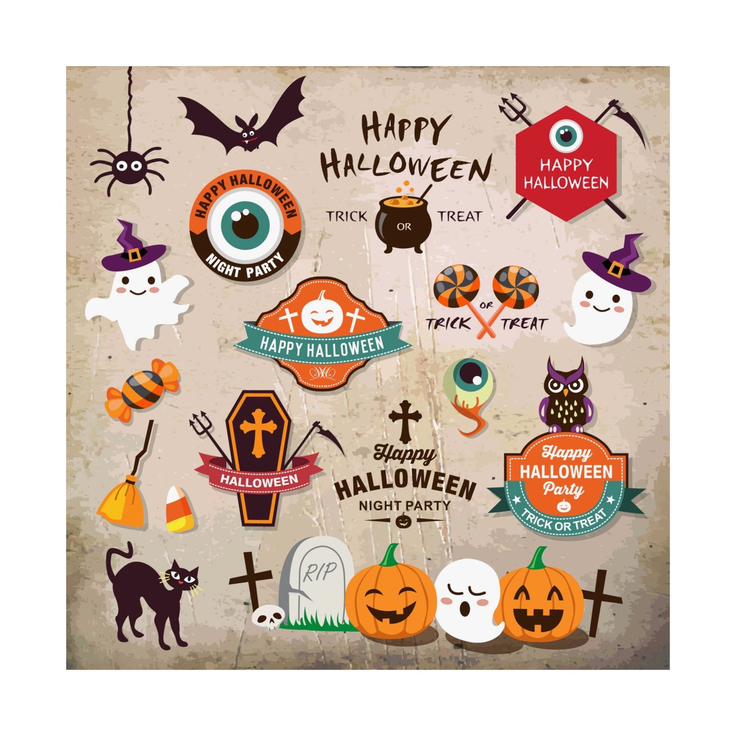 Halloween Matte Vertical Posters, Spooky Wall Art, Trick or Treat Decor, Holiday Party Decorations, Autumn Home Decor, Festive Wall Prints
