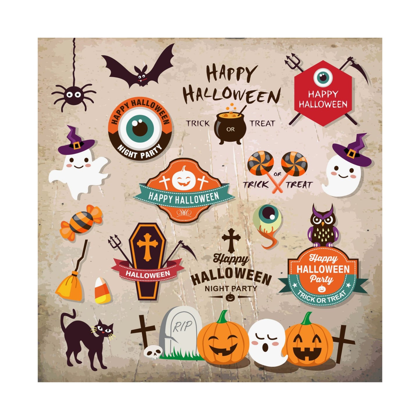 Halloween Matte Vertical Posters, Spooky Wall Art, Trick or Treat Decor, Holiday Party Decorations, Autumn Home Decor, Festive Wall Prints