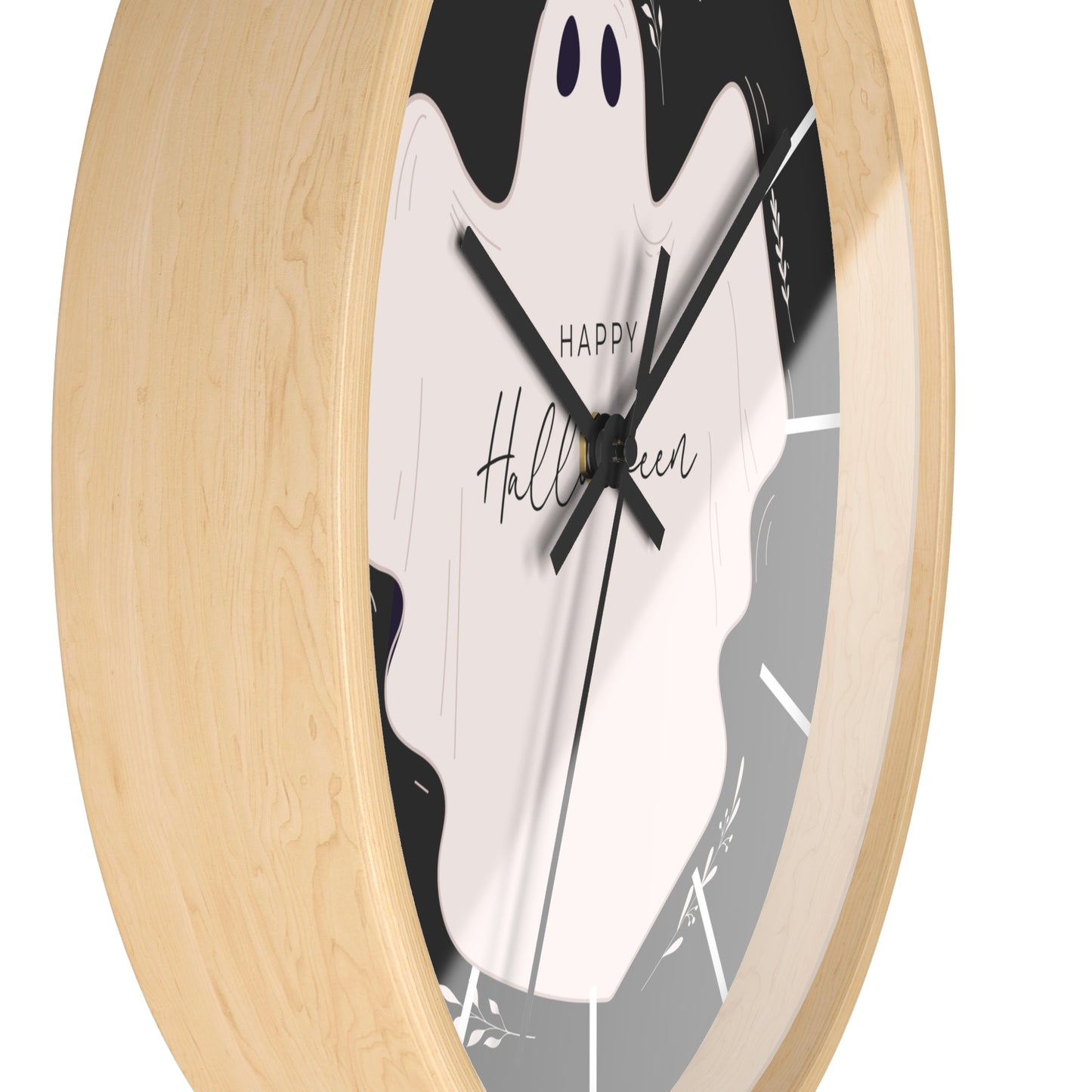 Halloween Themed Wall Clock, Spooky Decor, Halloween Party Timepiece, Witchy Home Decor, Holiday Gift Idea