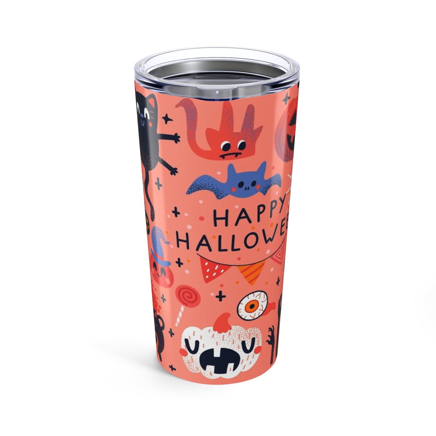 Halloween Tumbler 20oz, Cute Halloween Travel Mug, Fall Coffee Cup, Spooky Gift for Witch Lovers