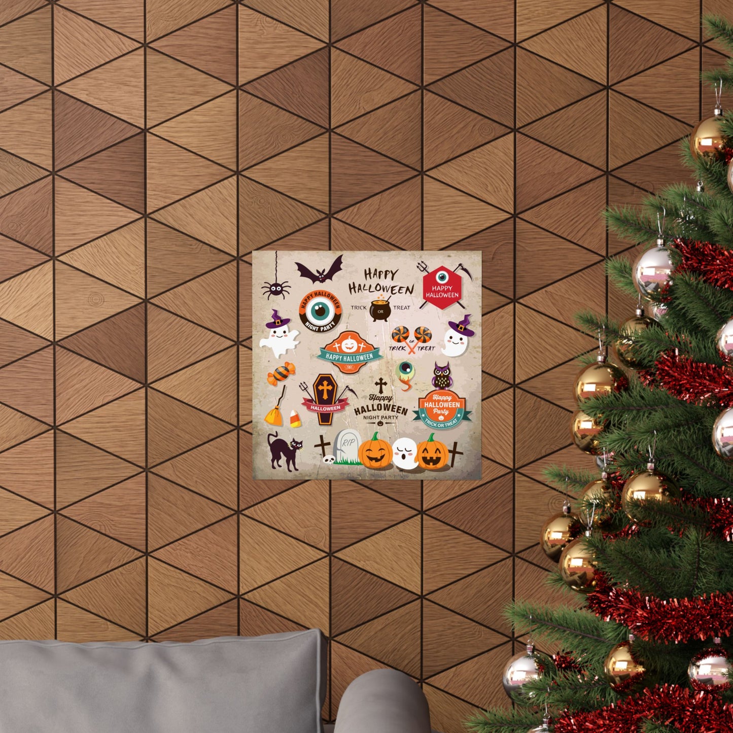 Halloween Matte Vertical Posters, Spooky Wall Art, Trick or Treat Decor, Holiday Party Decorations, Autumn Home Decor, Festive Wall Prints