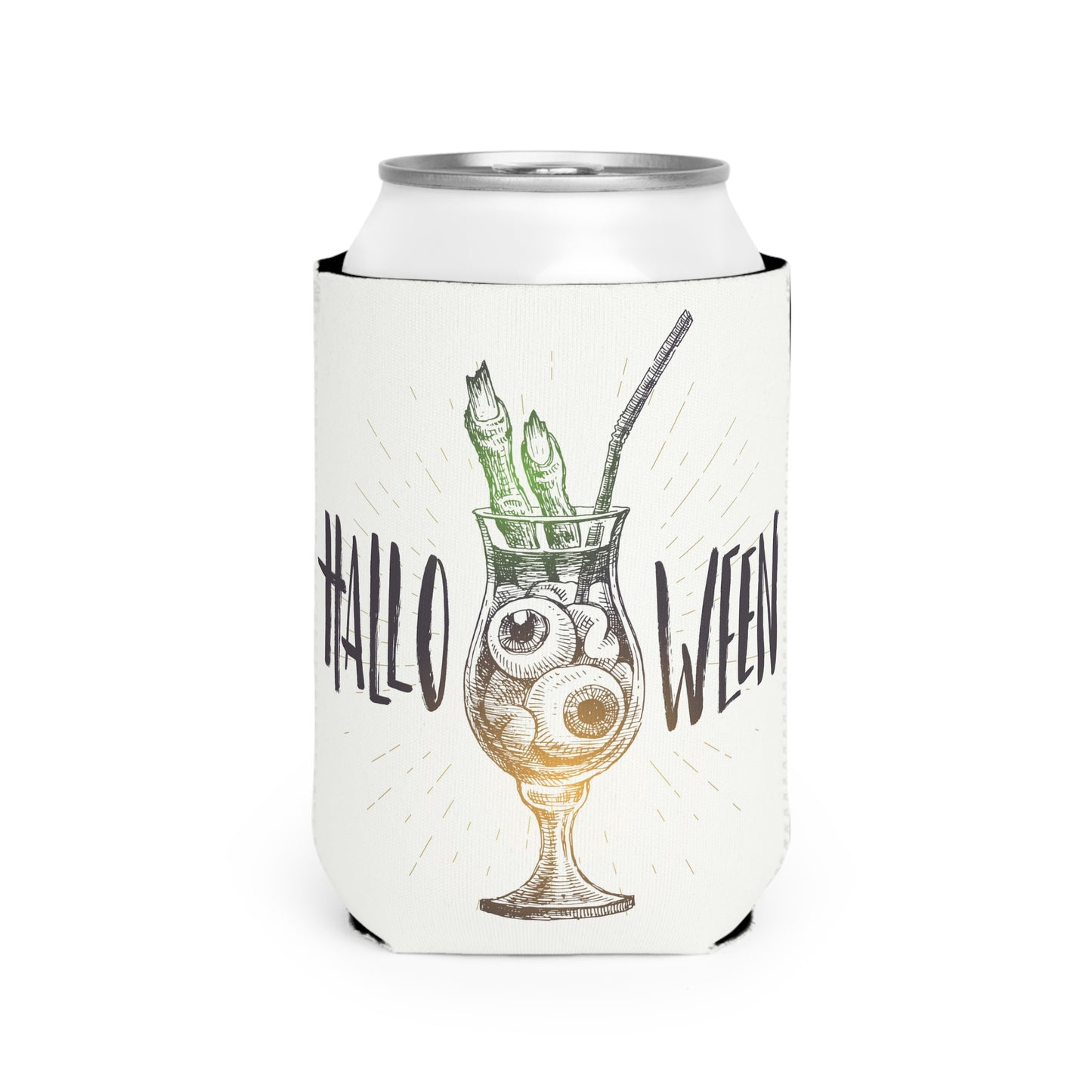 Halloween Can Cooler Sleeve, Spooky Drink Sleeve, Pumpkin Cooler, Party Accessory, Holiday Gift