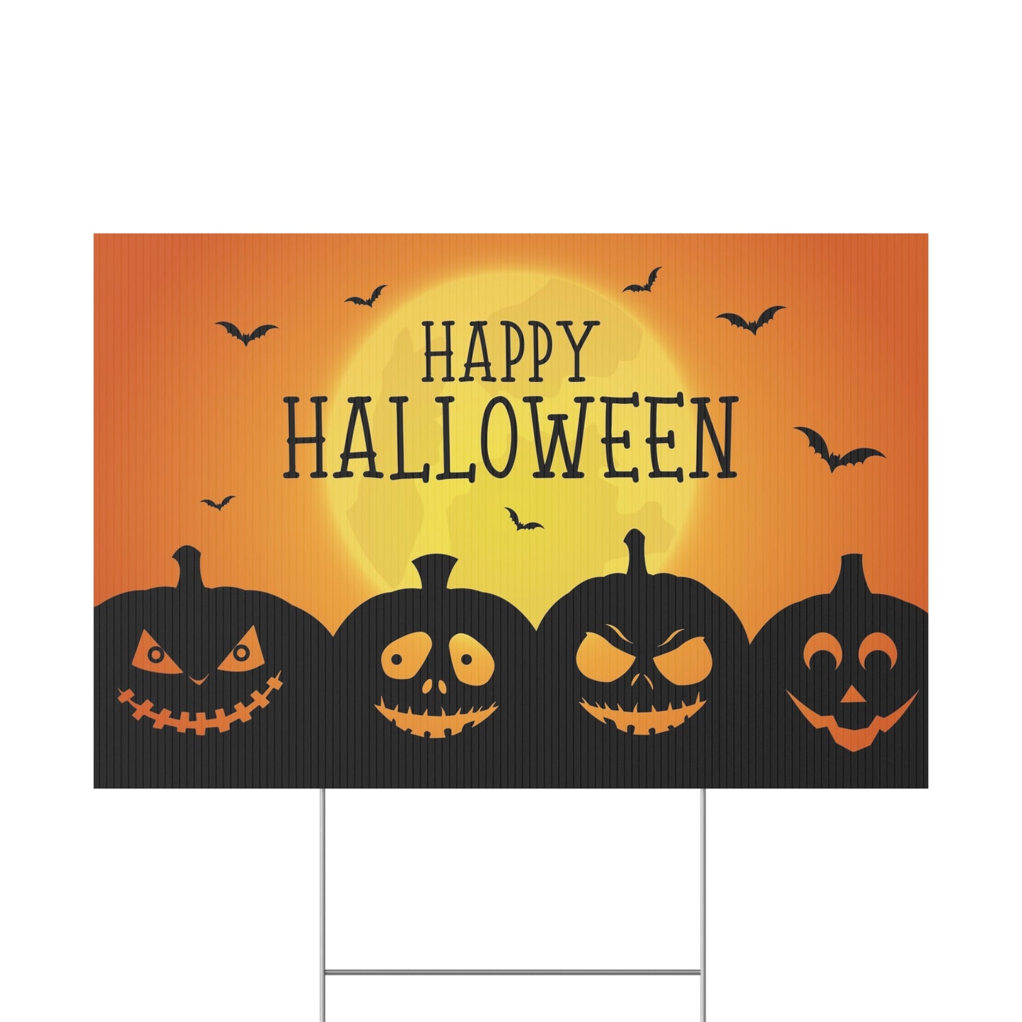 Happy Halloween Plastic Yard Sign, Outdoor Decoration, Halloween Party Decor, Spooky Yard Sign, Fall Festivities Sign