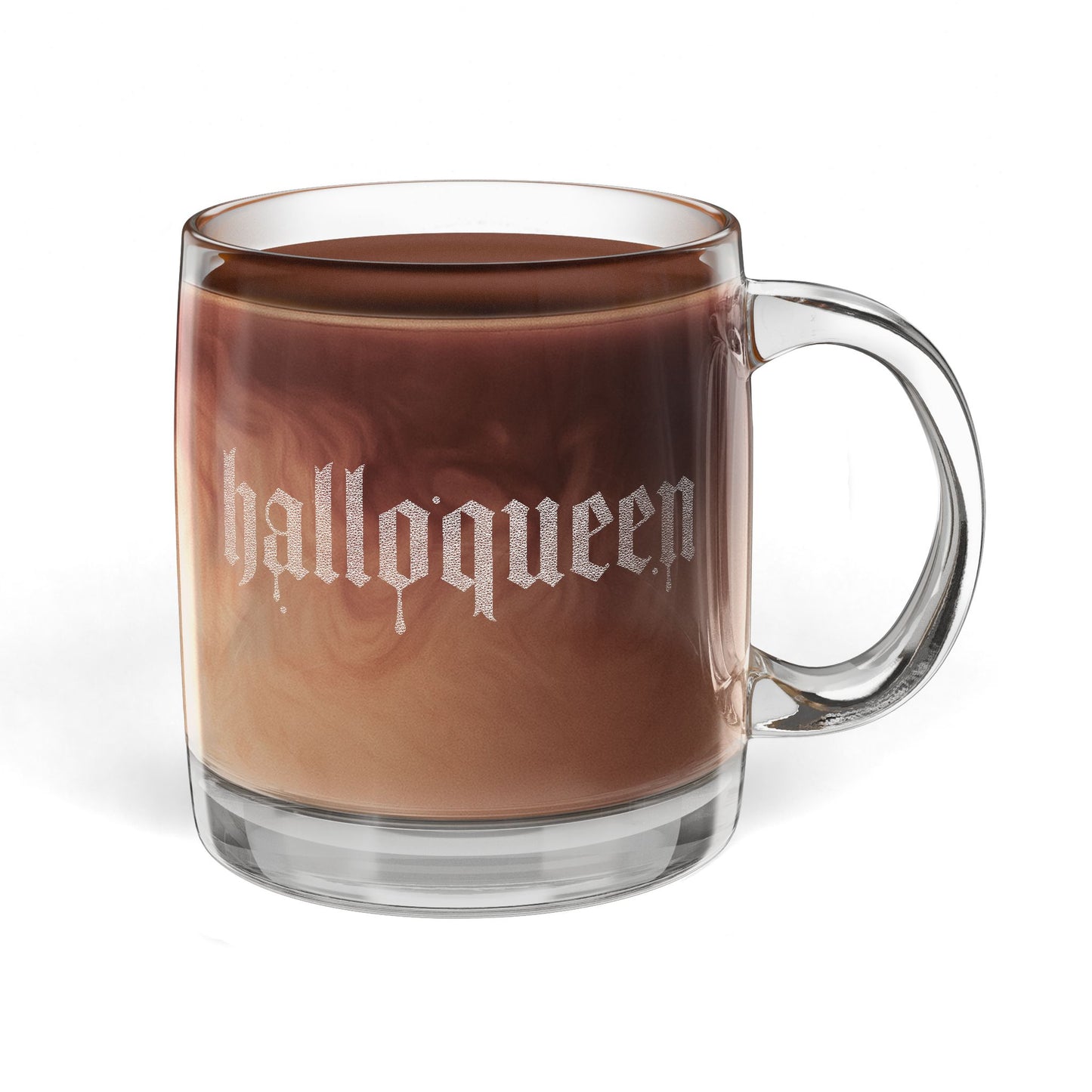 Engraved Glass Coffee Mug for Him, Perfect Gift for Halloween, Personalized Mug for Friends, Cute Coffee Cup, Boo Themed Drinkware