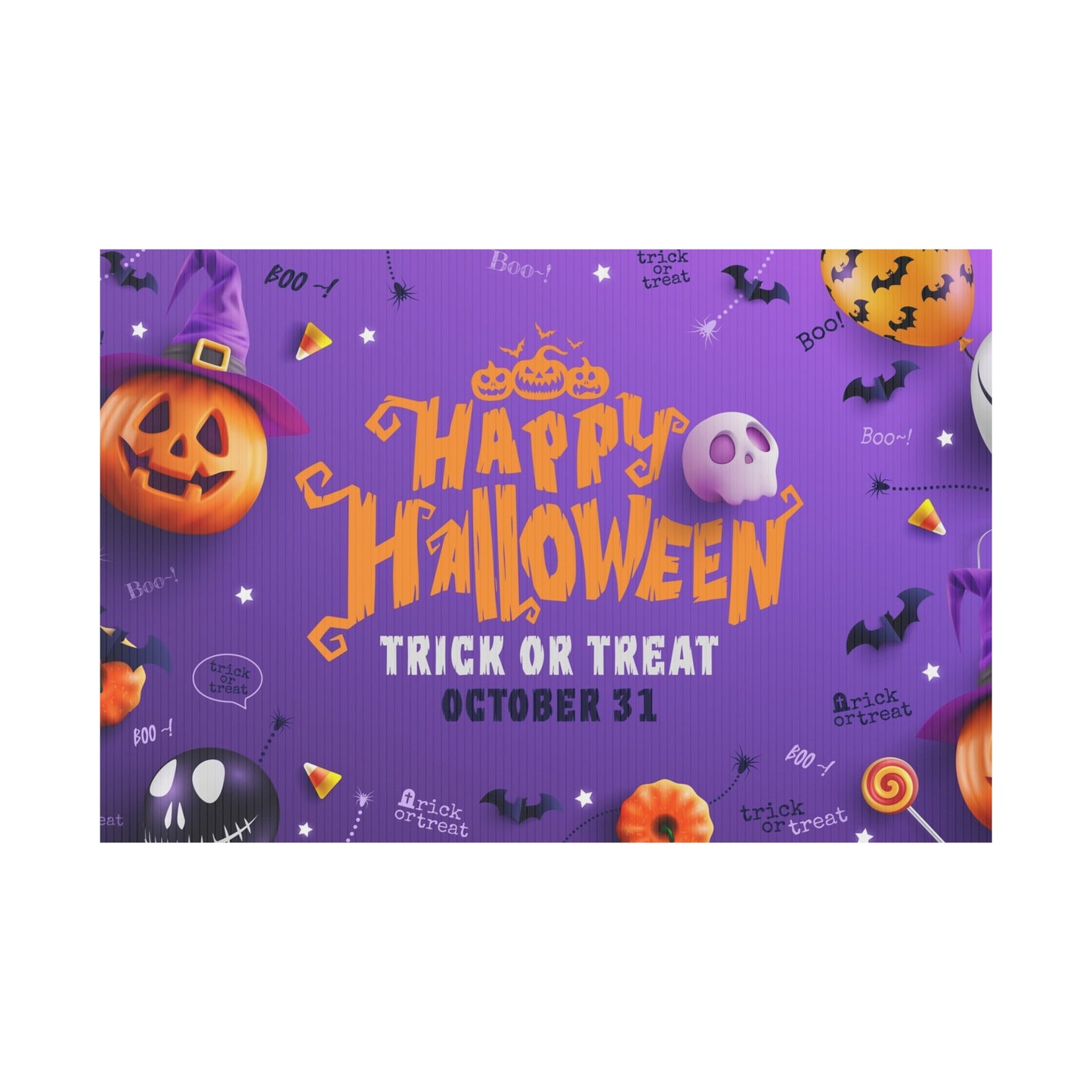 Halloween Yard Sign, Trick or Treat Sign, Outdoor Decorations for Halloween, Spooky Yard Decor, Fall Celebration Sign