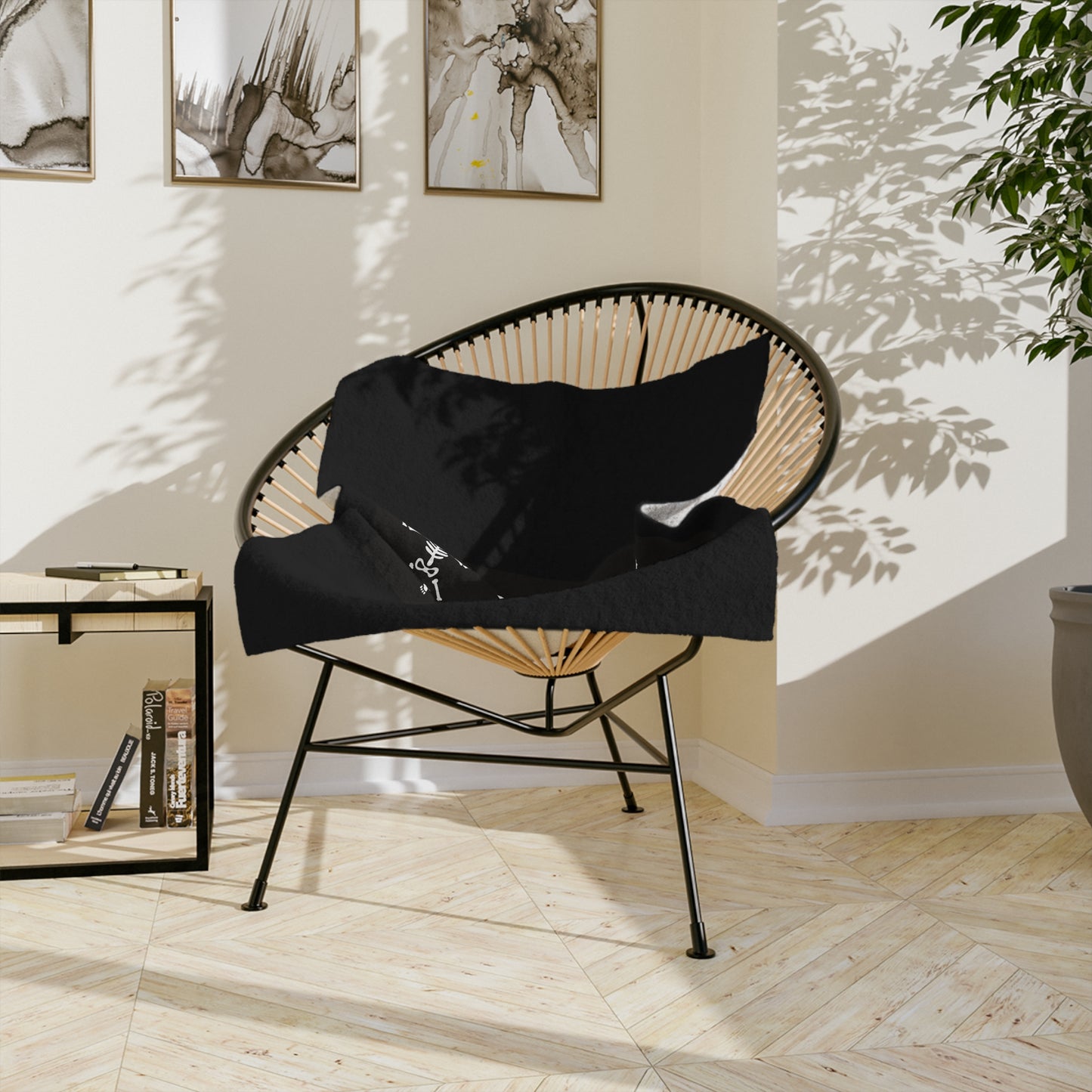 Spooky Season Velveteen Microfiber Blanket - Cozy Halloween Throw, Skeleton Blanket, Festive Home Decor, Trick-or-Treating Gift, Fall Nights