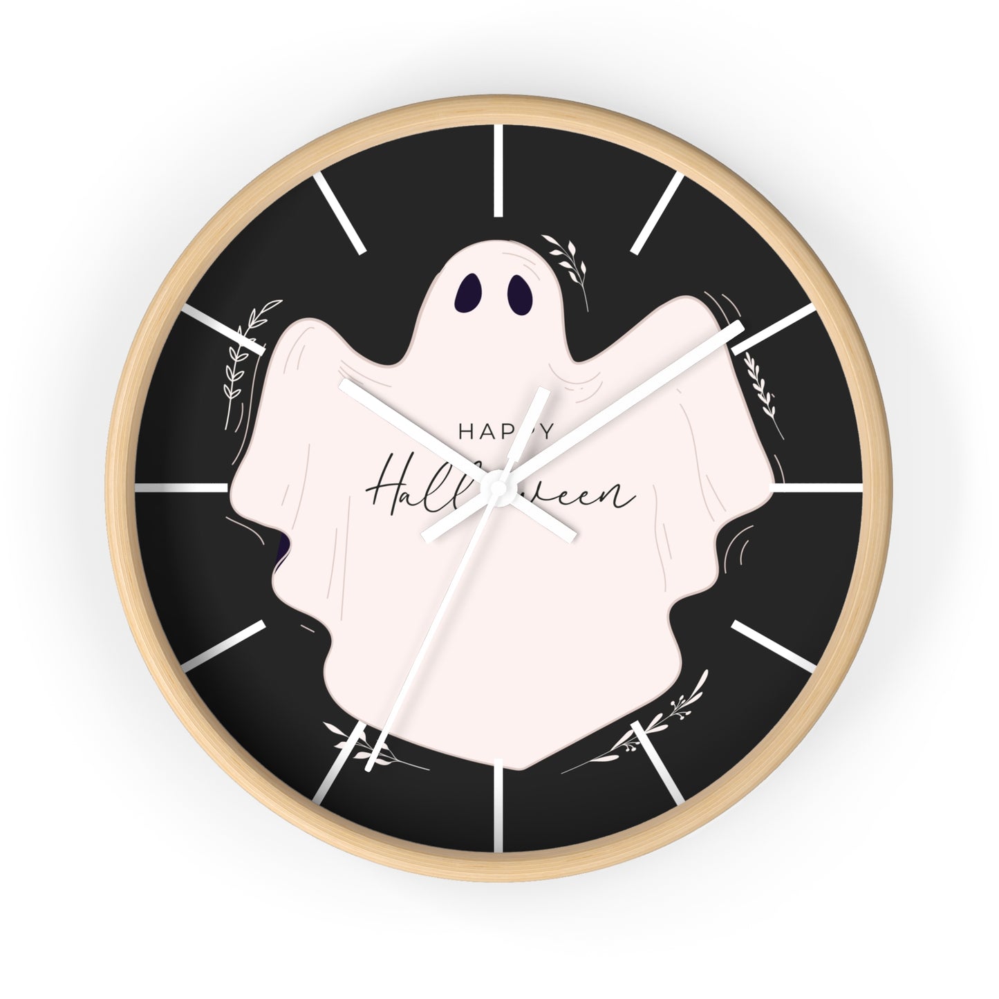 Halloween Themed Wall Clock, Spooky Decor, Halloween Party Timepiece, Witchy Home Decor, Holiday Gift Idea