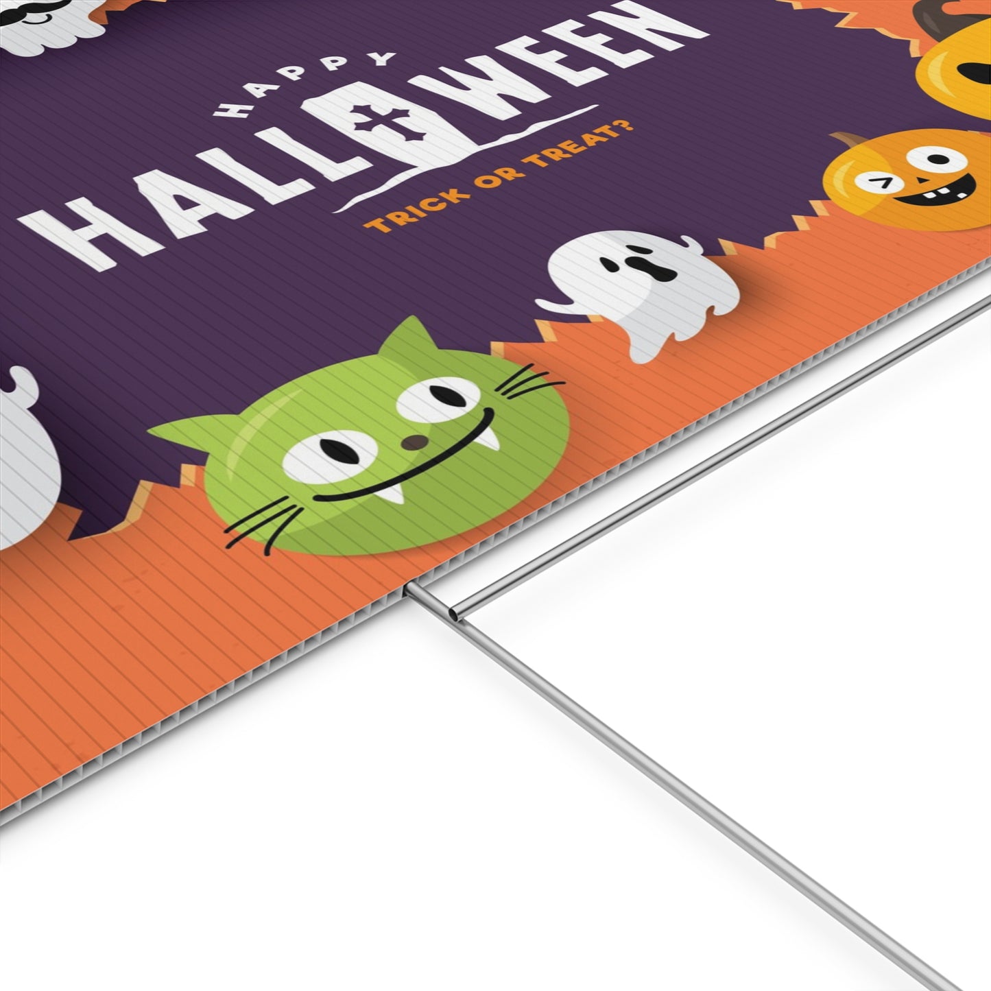 Halloween Yard Sign, Spooky Decor for Kids, Outdoor Signs, Trick or Treat Decorations, Fall Party Decor, Holiday Signage