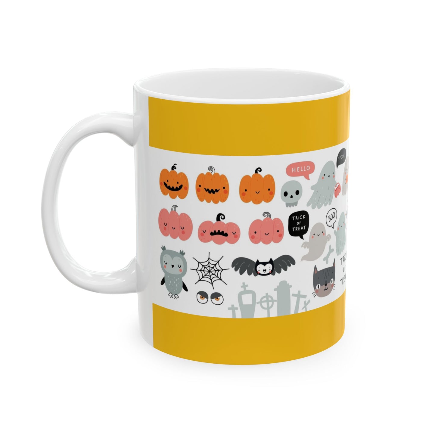 Halloween Ghost Ceramic Mug - Fall Decor, Cute Halloween Gifts