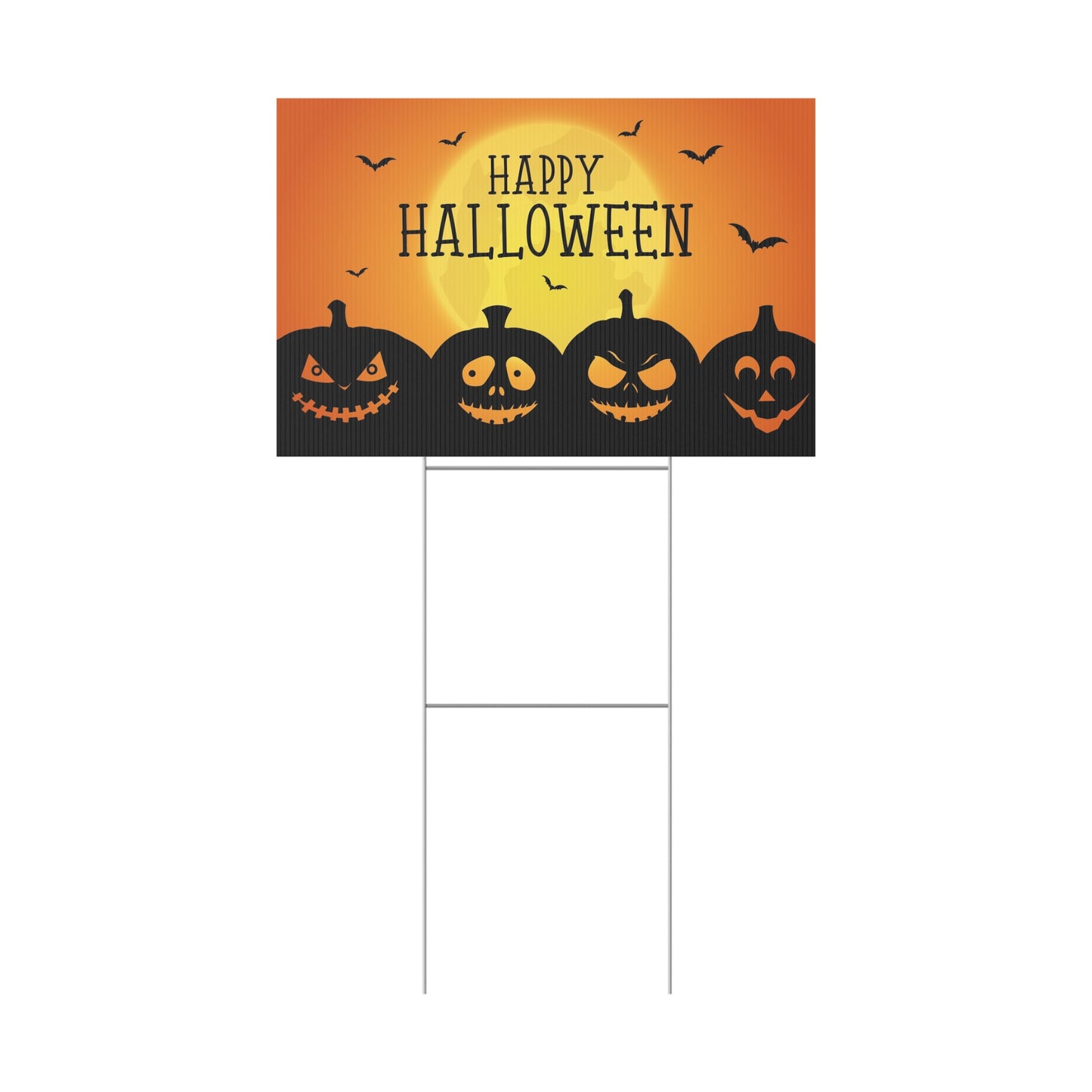 Happy Halloween Plastic Yard Sign, Outdoor Decoration, Halloween Party Decor, Spooky Yard Sign, Fall Festivities Sign