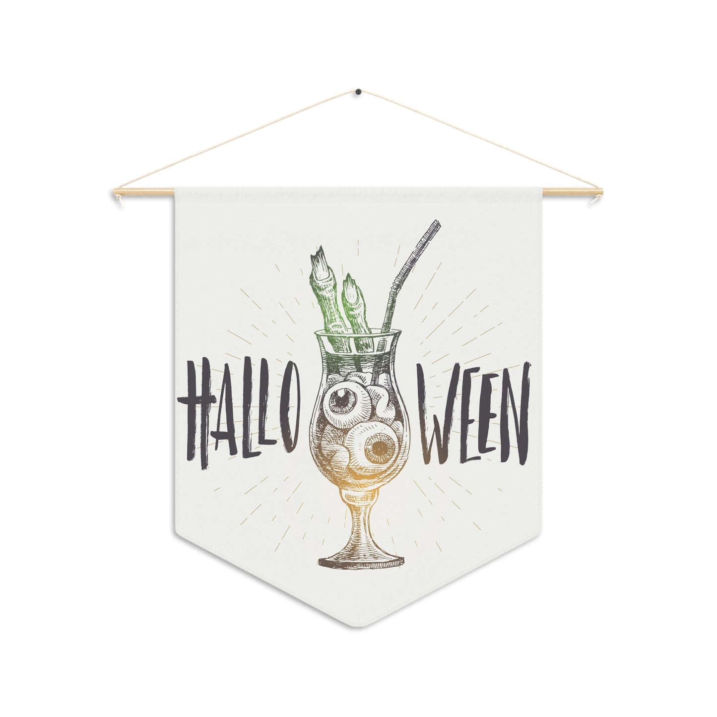 Halloween Pennant Banner, Spooky Decor, Holiday Wall Hanging, Fall Celebration, Halloween Party Decoration