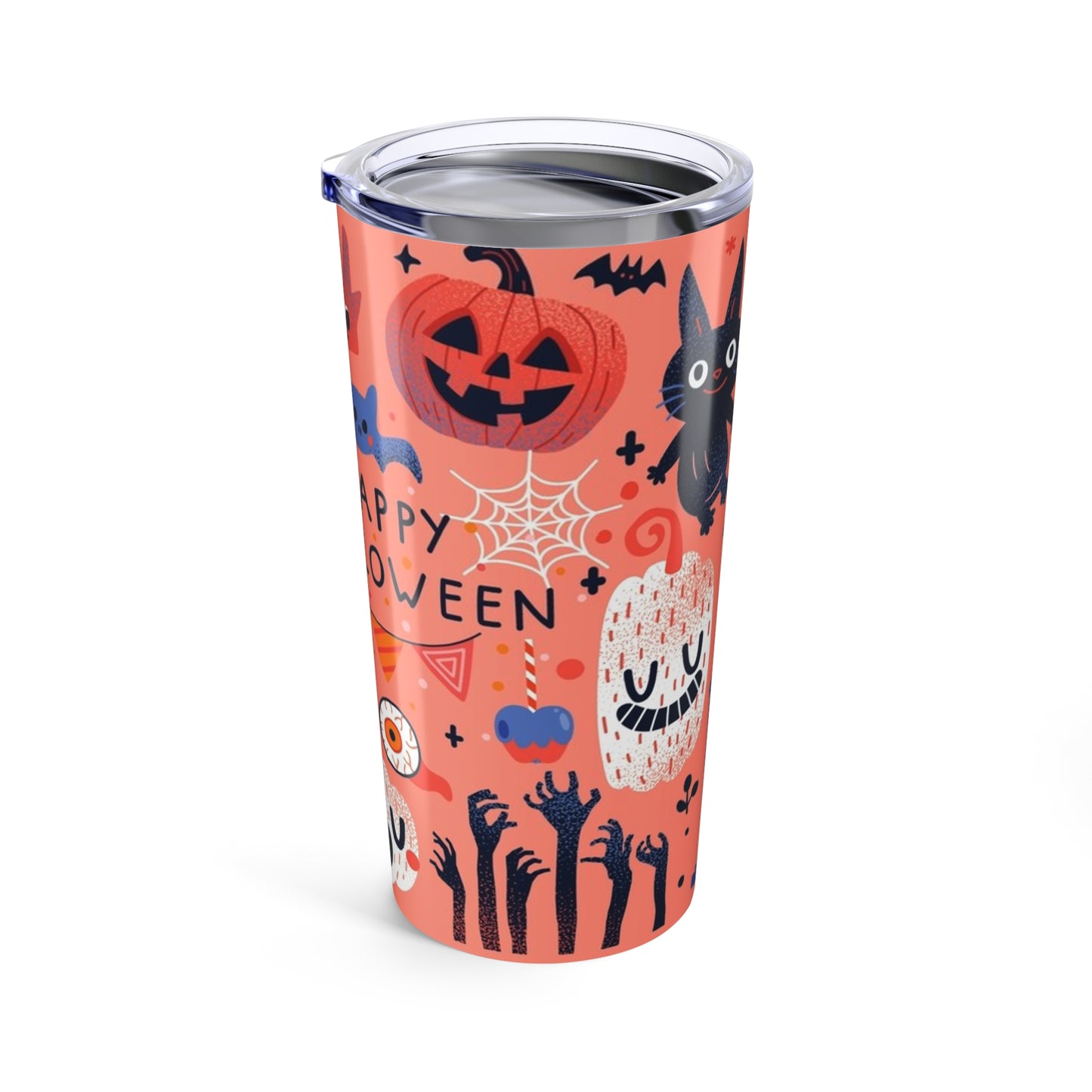 Halloween Tumbler 20oz, Cute Halloween Travel Mug, Fall Coffee Cup, Spooky Gift for Witch Lovers