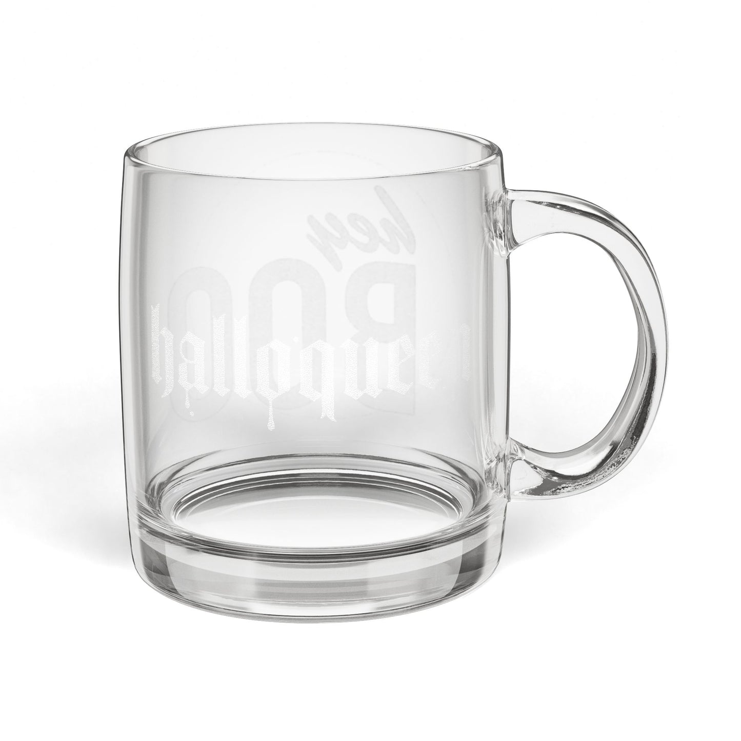 Engraved Glass Coffee Mug for Him, Perfect Gift for Halloween, Personalized Mug for Friends, Cute Coffee Cup, Boo Themed Drinkware