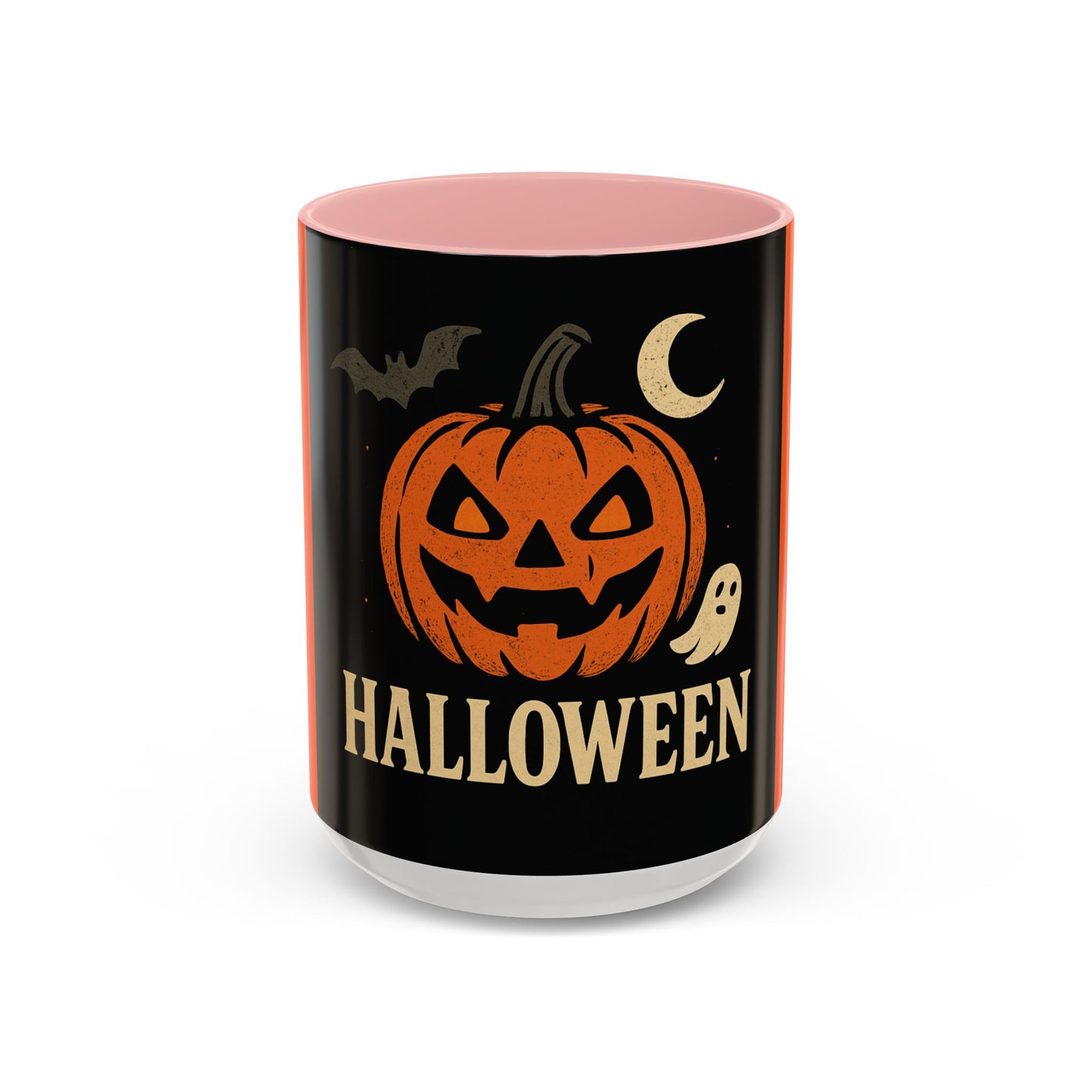 Halloween Accent Coffee Mug - Spooky Pumpkin Design, Perfect for Fall, Autum Coffee Lovers, Holiday Gift, Home Decor