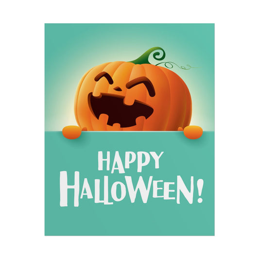 Happy Halloween Rolled Posters, Festive Wall Art, Trick or Treat Decor, Halloween Party Supplies, Pumpkin Print, Fall Decorations