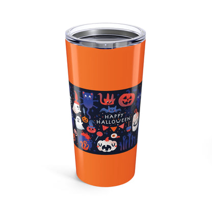Halloween-Themed Tumbler 20oz – Spooky Cute Drinkware for Fall Parties, Trick-or-Treating, and Gifting, Pumpkin, Ghost, Cat Design