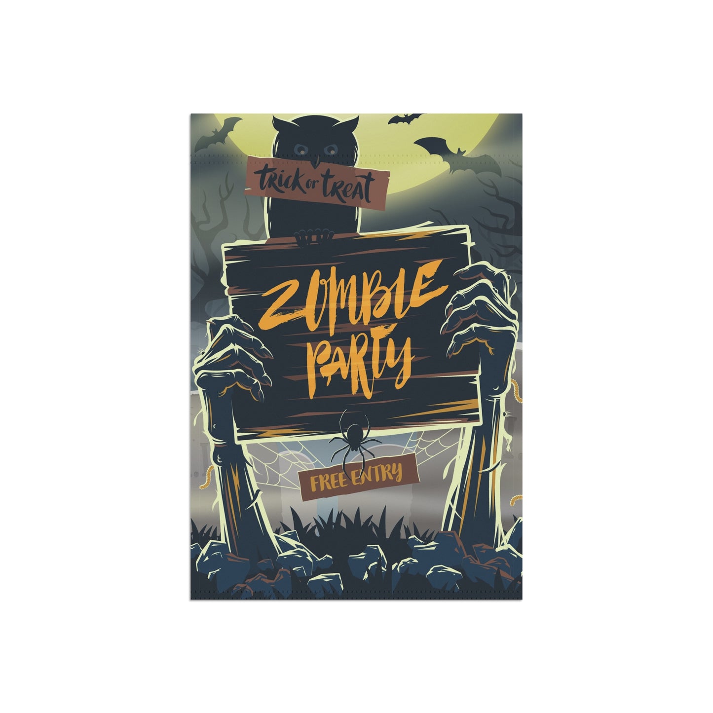 Halloween Garden Banner Zombie