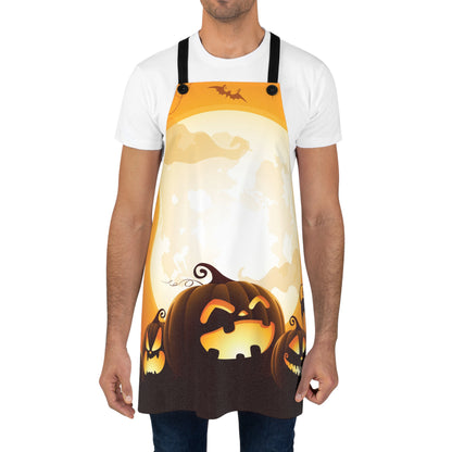 Halloween Pumpkin Apron, Spooky Cooking Gear, Fun Gift for Chefs, Halloween Party Apron, Unique Kitchen Accessory