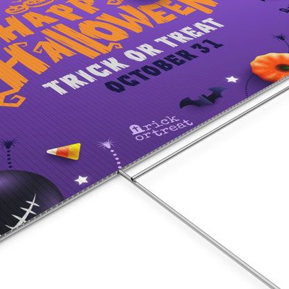 Halloween Yard Sign, Trick or Treat Sign, Outdoor Decorations for Halloween, Spooky Yard Decor, Fall Celebration Sign