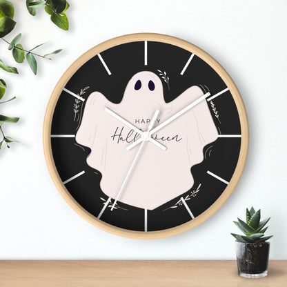 Halloween Themed Wall Clock, Spooky Decor, Halloween Party Timepiece, Witchy Home Decor, Holiday Gift Idea