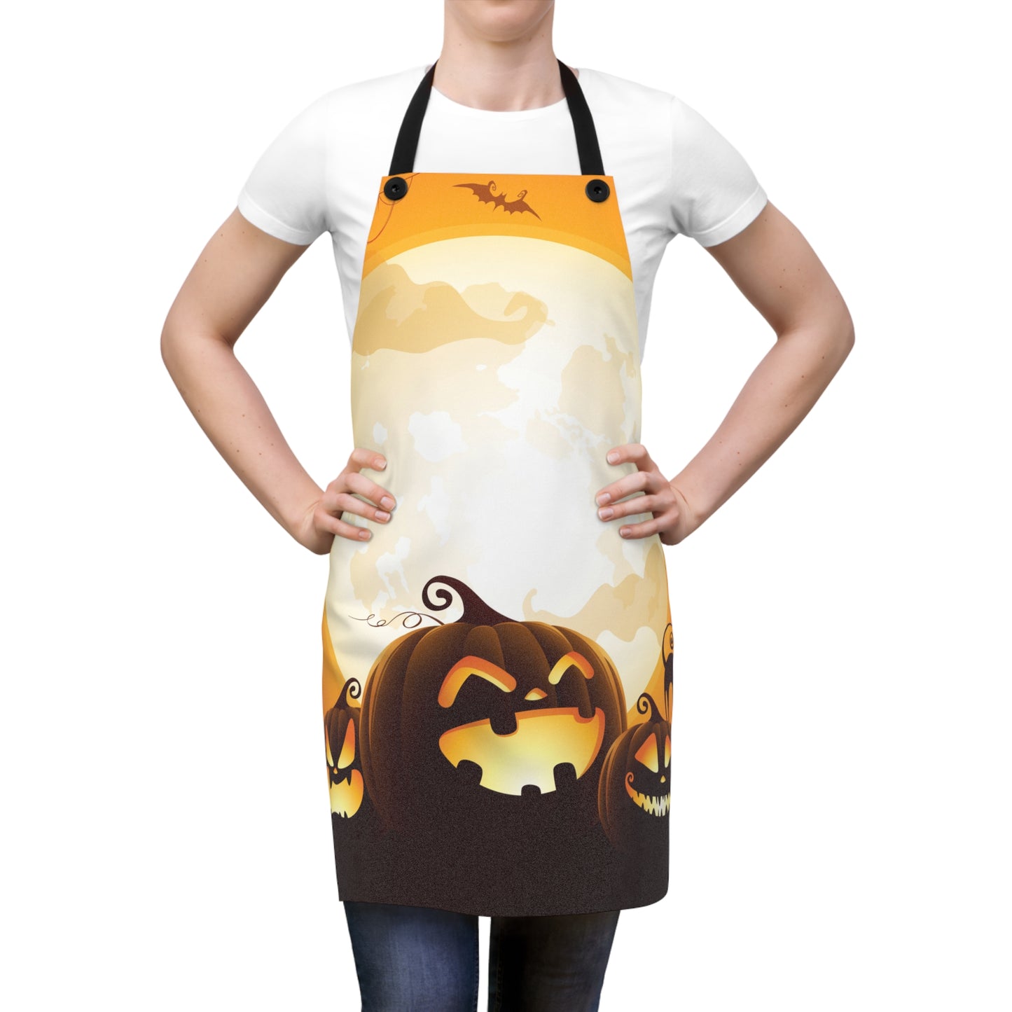 Halloween Pumpkin Apron, Spooky Cooking Gear, Fun Gift for Chefs, Halloween Party Apron, Unique Kitchen Accessory