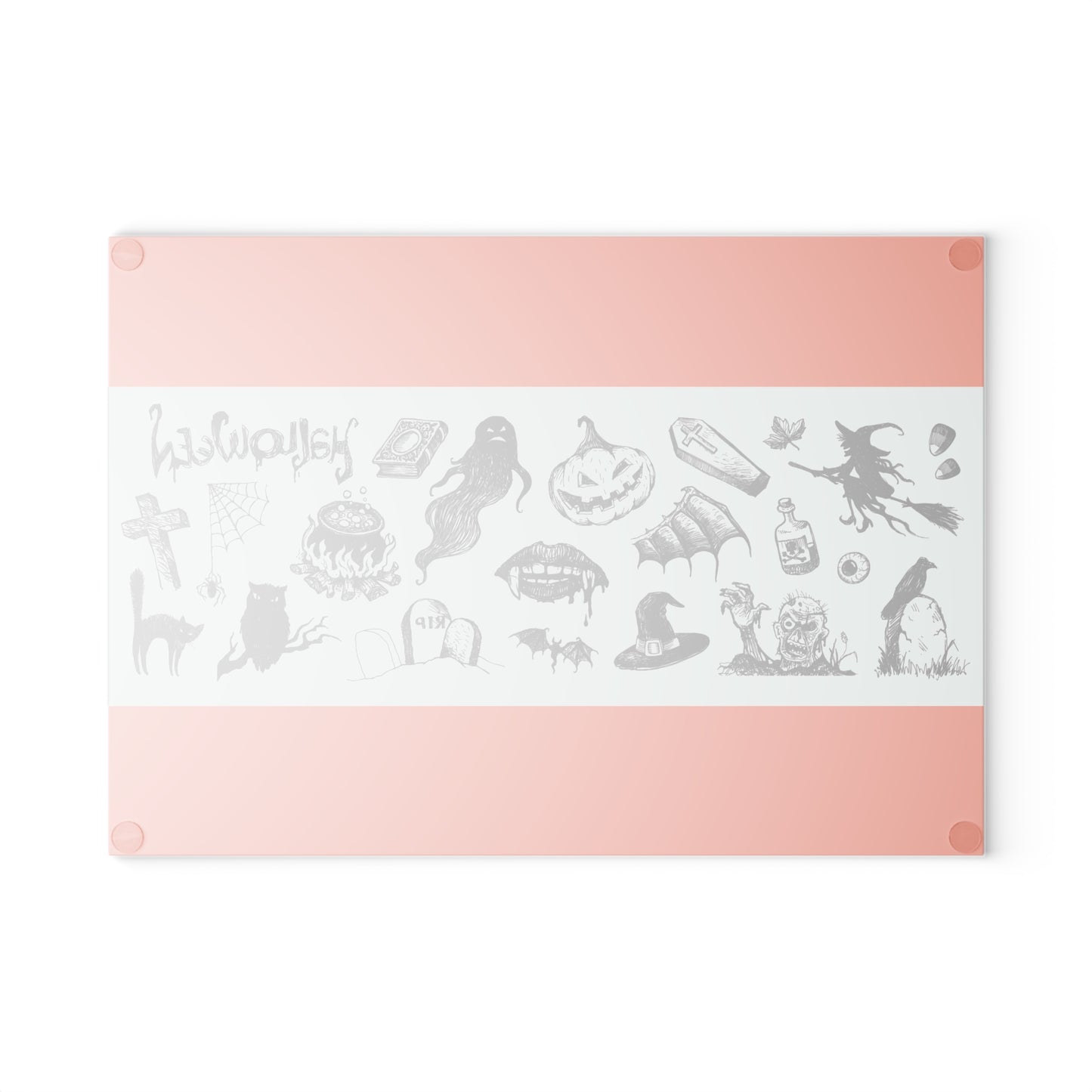 Halloween Glass Cutting Board | Spooky Kitchen Decor, Unique Gift, Fall Cooking, Halloween Party, Home Barware