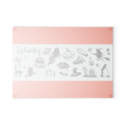 Halloween Glass Cutting Board | Spooky Kitchen Decor, Unique Gift, Fall Cooking, Halloween Party, Home Barware