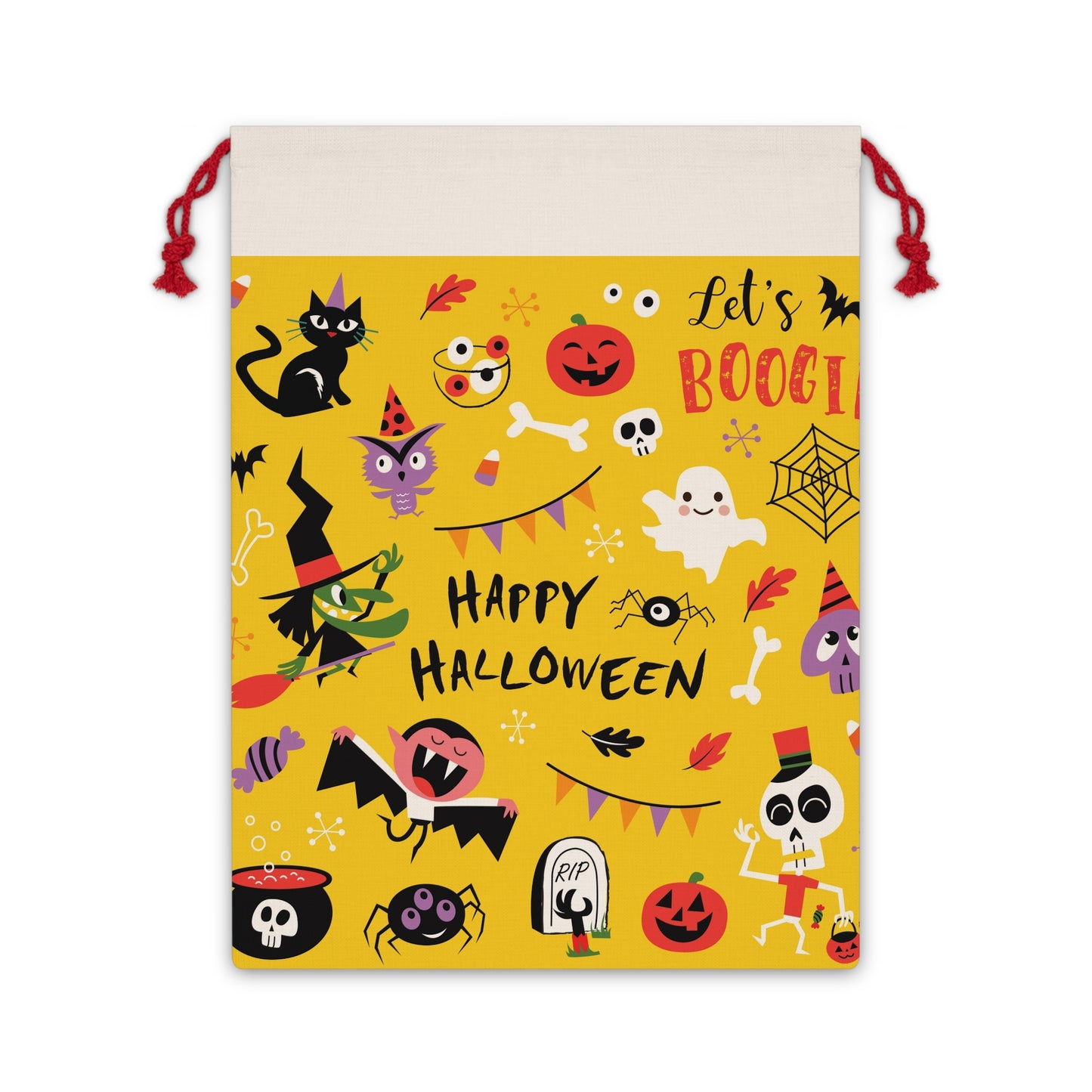 Halloween Gift Bag, Trick or Treat Pouch, Festive Party Favor, Spooky Gift Wrap, Autumn Celebration