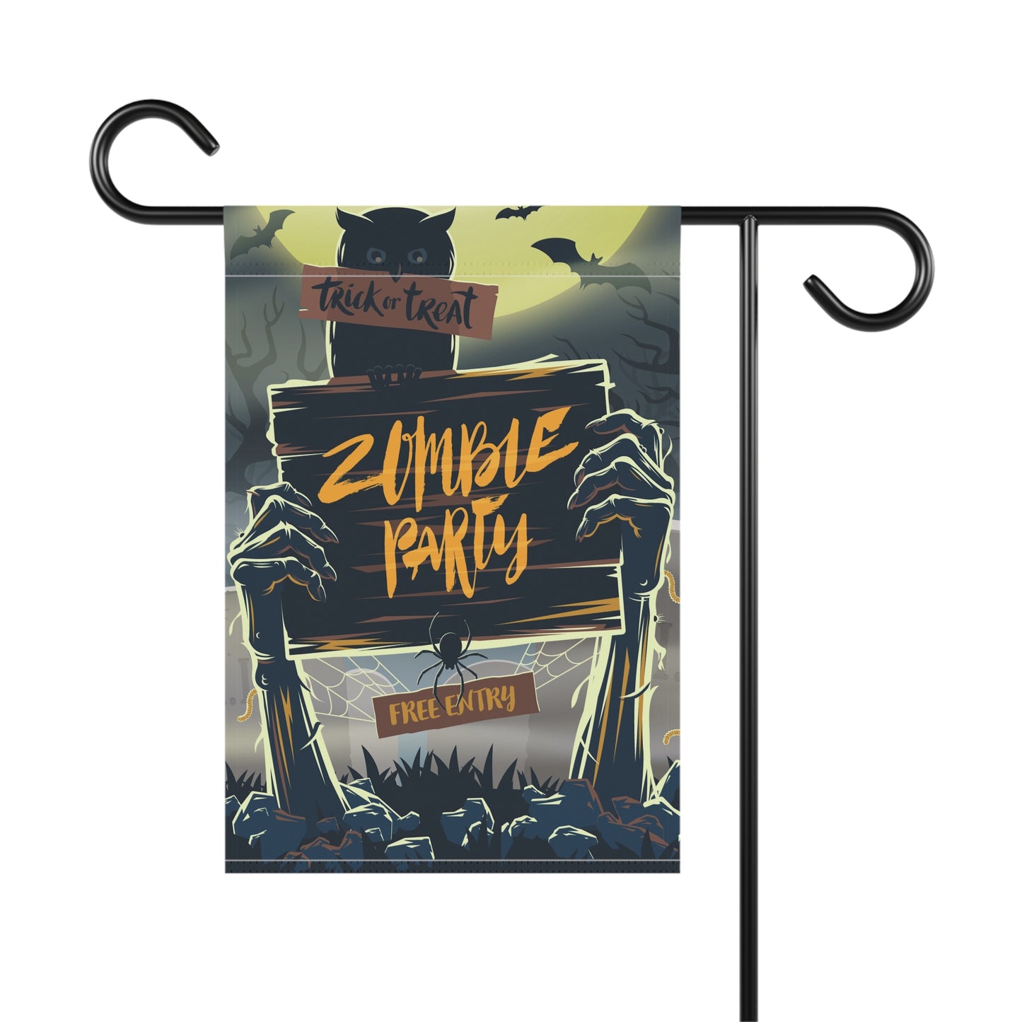 Halloween Garden Banner Zombie