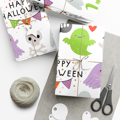 Halloween Gift Wrap Papers, Spooky Wrapping Sheets, Cute Halloween Wrapping Paper, Trick or Treat Gift Wrap, Festive Gift Presentation