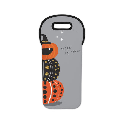 Festive Wine Tote Bag, Halloween Gift, Trick or Treat Carrier, Party Accessory, Reusable Wine Bag, Cute Wine Holder