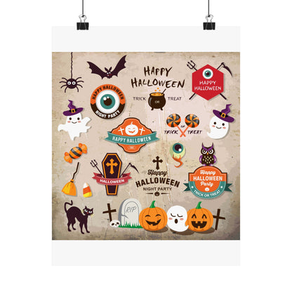 Halloween Matte Vertical Posters, Spooky Wall Art, Trick or Treat Decor, Holiday Party Decorations, Autumn Home Decor, Festive Wall Prints