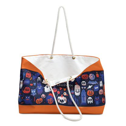 Spooky Halloween Weekender Bag - Perfect for Parties, Fall Festivals, Pumpkin Spice Lovers, Trick or Treating