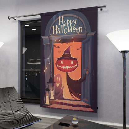 Halloween Window Curtain - Spooky Home Décor, Festive Room Accent, Trick or Treat Spirit, Autumn Vibes, Whimsical Wall Hanging