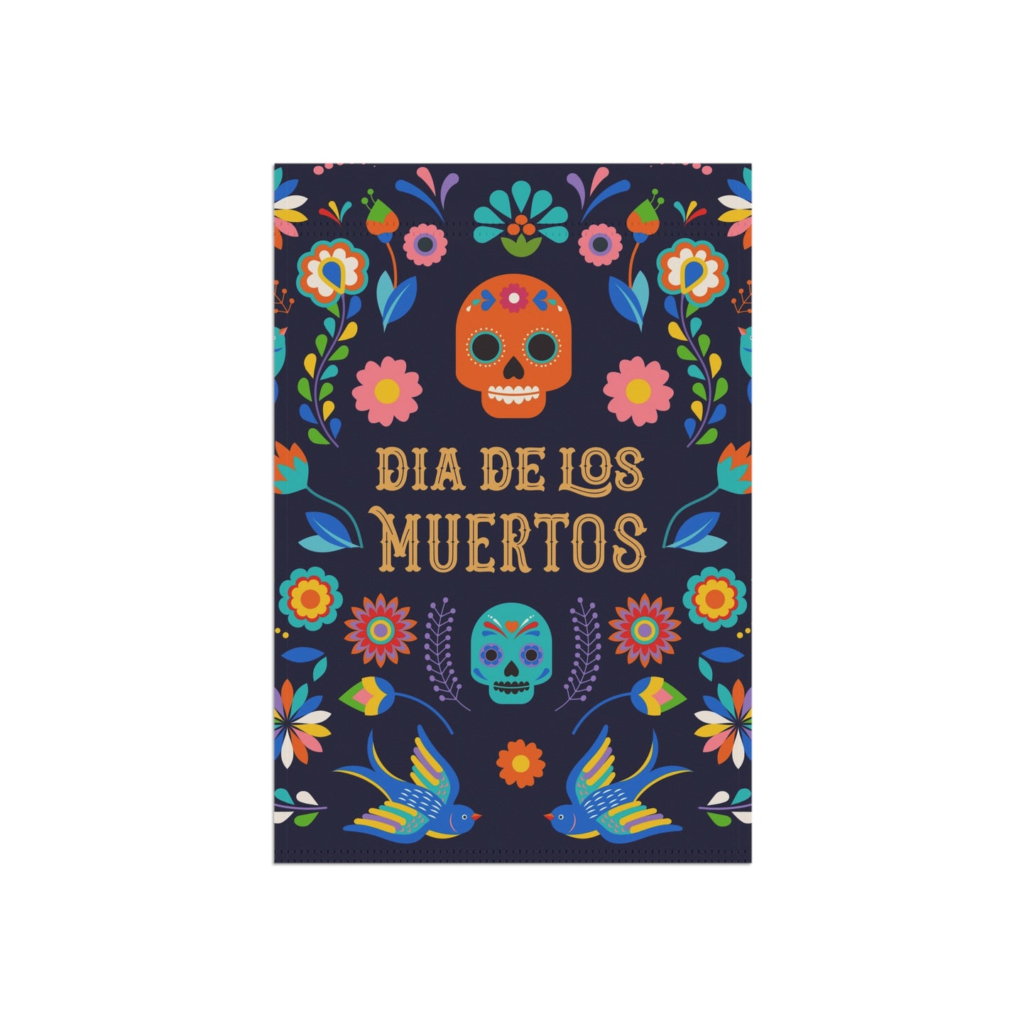 Dia de los Muertos Garden Banner, Floral Skull Outdoor Decor, Halloween Home Decor, Vibrant Yard Sign, Mexican Celebration Decoration