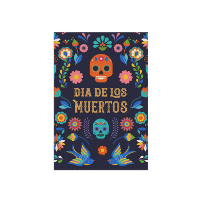 Dia de los Muertos Garden Banner, Floral Skull Outdoor Decor, Halloween Home Decor, Vibrant Yard Sign, Mexican Celebration Decoration