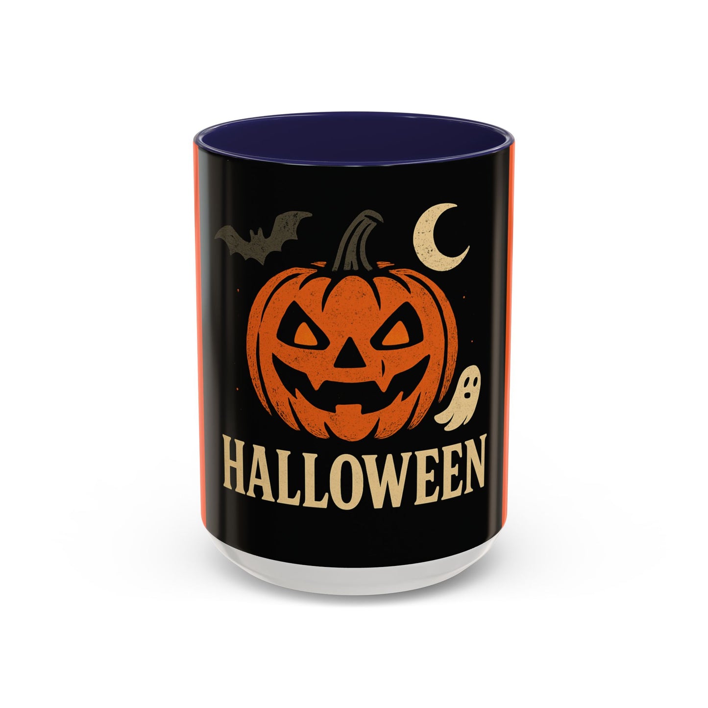 Halloween Accent Coffee Mug - Spooky Pumpkin Design, Perfect for Fall, Autum Coffee Lovers, Holiday Gift, Home Decor