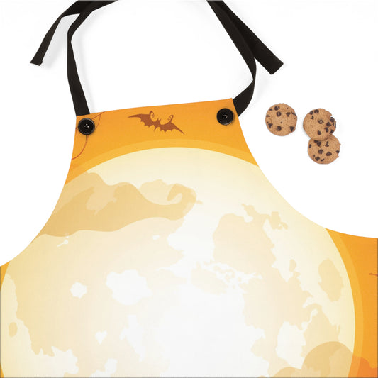 Halloween Pumpkin Apron, Spooky Cooking Gear, Fun Gift for Chefs, Halloween Party Apron, Unique Kitchen Accessory