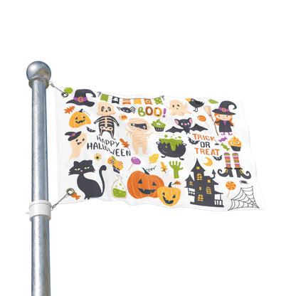 Halloween Decorative Flag, Double-Sided Spooky Banner, Trick or Treat Garden Flag, Festive Autumn Yard Decoration, Outdoor Halloween Decor