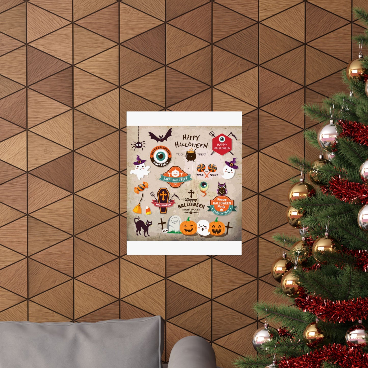 Halloween Matte Vertical Posters, Spooky Wall Art, Trick or Treat Decor, Holiday Party Decorations, Autumn Home Decor, Festive Wall Prints