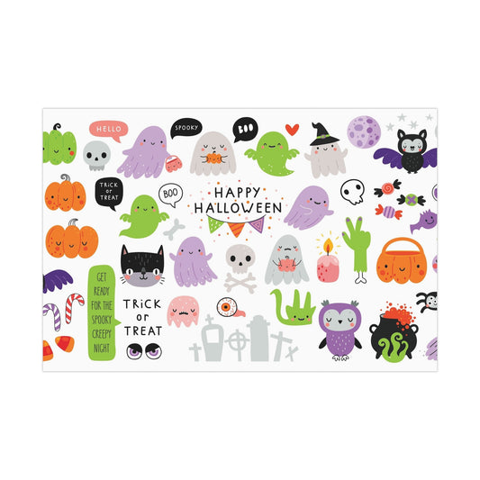 Halloween Gift Wrap Papers, Spooky Wrapping Sheets, Cute Halloween Wrapping Paper, Trick or Treat Gift Wrap, Festive Gift Presentation