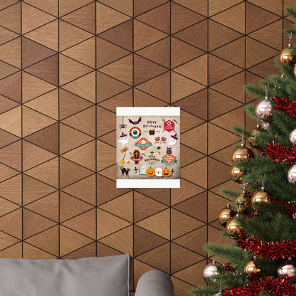 Halloween Matte Vertical Posters, Spooky Wall Art, Trick or Treat Decor, Holiday Party Decorations, Autumn Home Decor, Festive Wall Prints