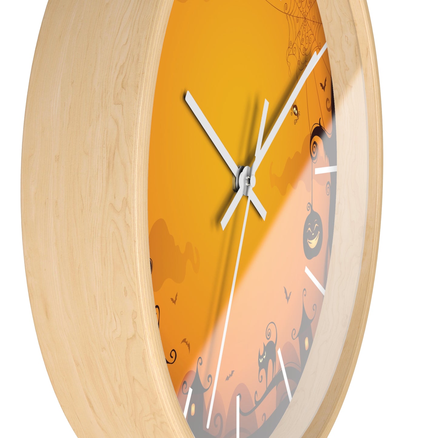 Halloween-Themed Wall Clock, Spooky Decor for Home, Unique Gift for Fall Celebrations, Autumn Decorations, Haunted House Clock