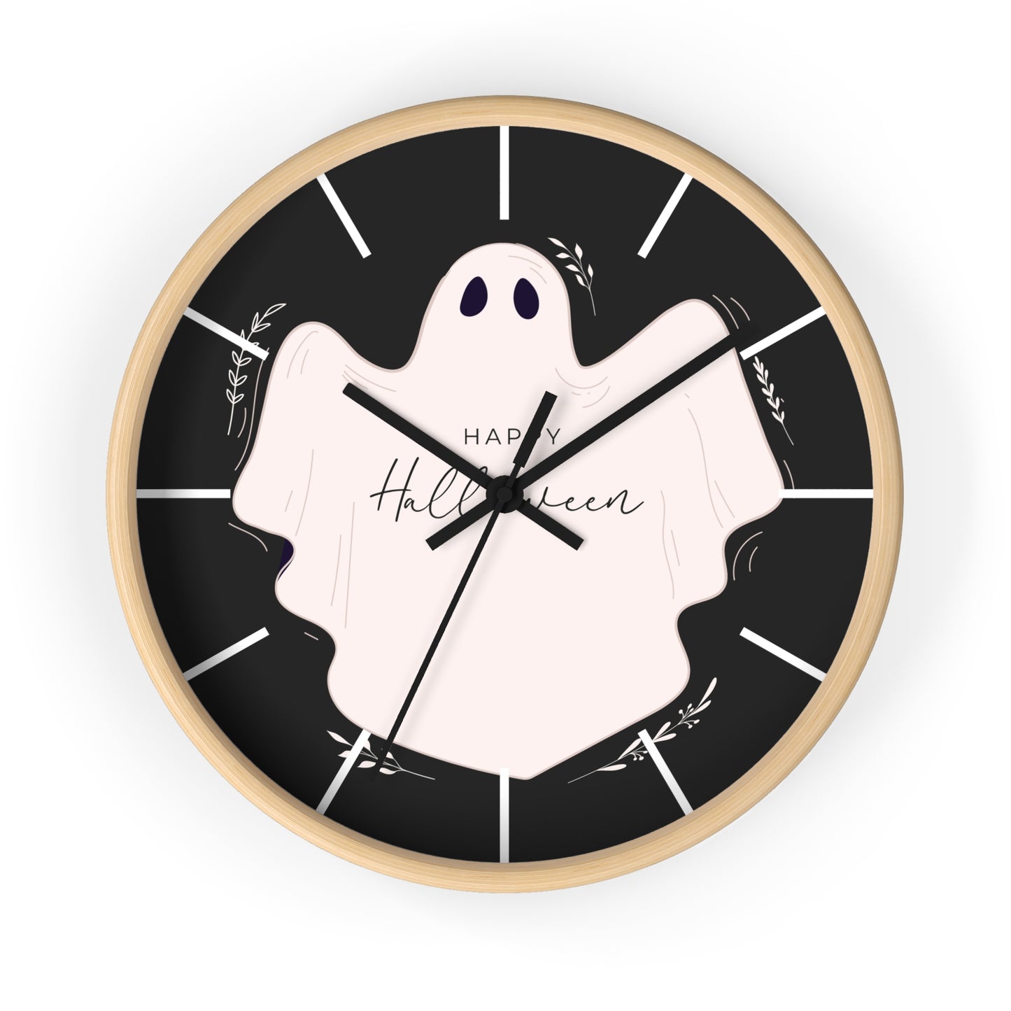 Halloween Themed Wall Clock, Spooky Decor, Halloween Party Timepiece, Witchy Home Decor, Holiday Gift Idea