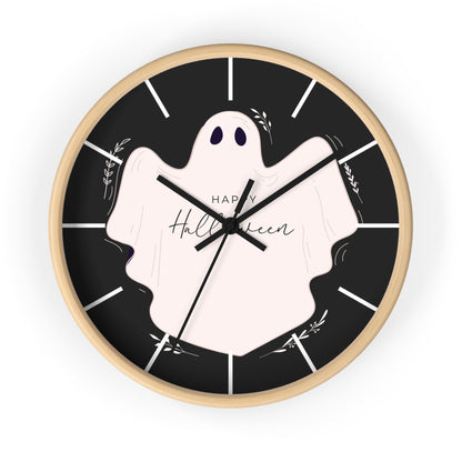 Halloween Themed Wall Clock, Spooky Decor, Halloween Party Timepiece, Witchy Home Decor, Holiday Gift Idea