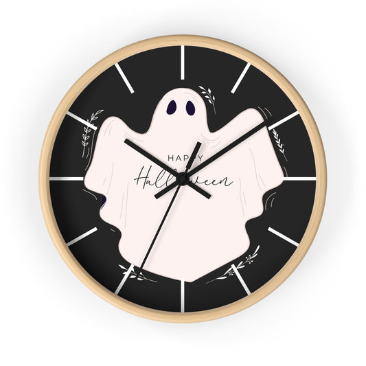 Halloween Themed Wall Clock, Spooky Decor, Halloween Party Timepiece, Witchy Home Decor, Holiday Gift Idea